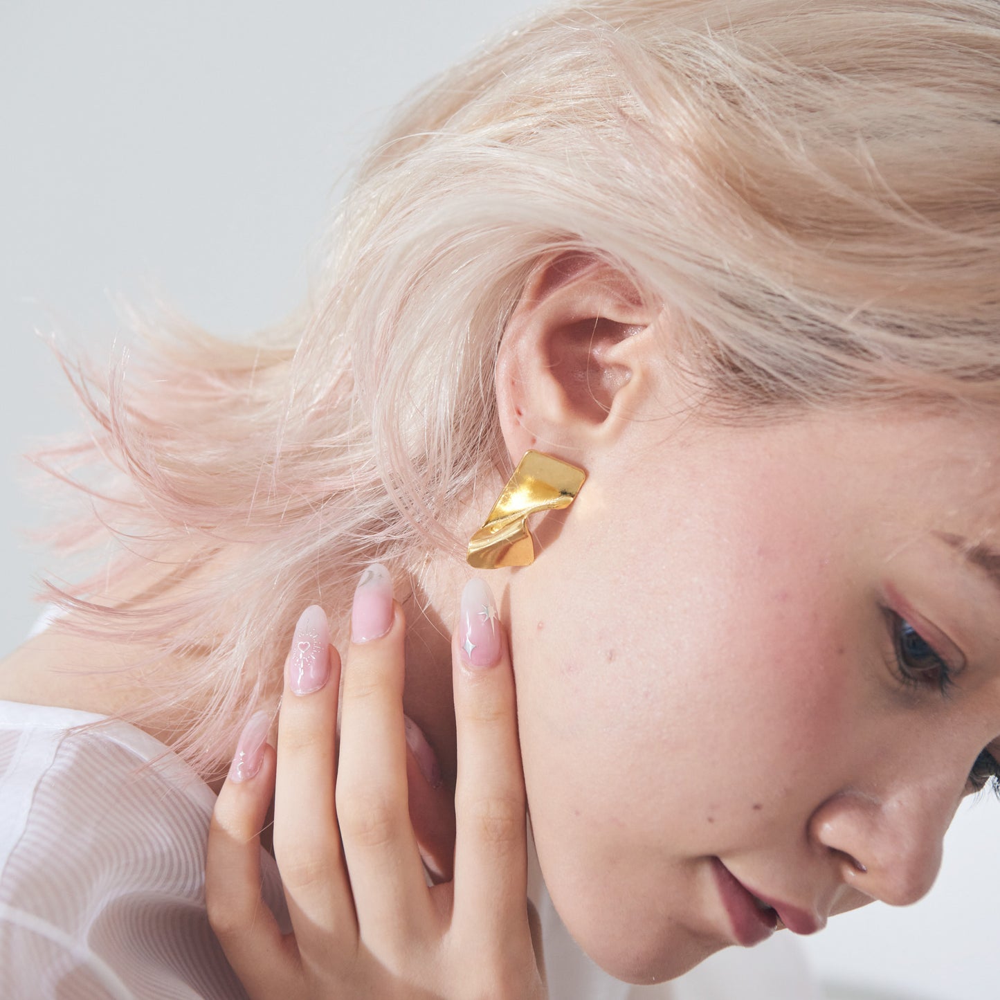 Fold Studs/Clip-on Earrings