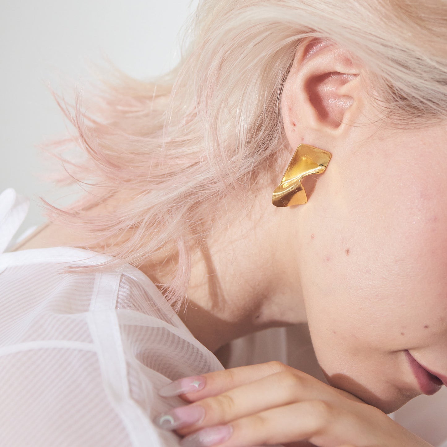 Fold Studs/Clip-on Earrings