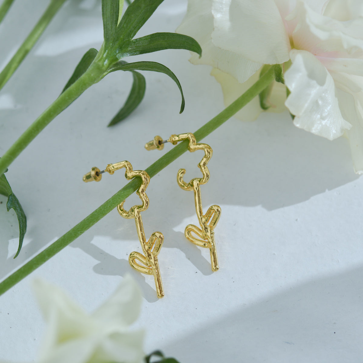 Tube Flower Pierce/Earrings
