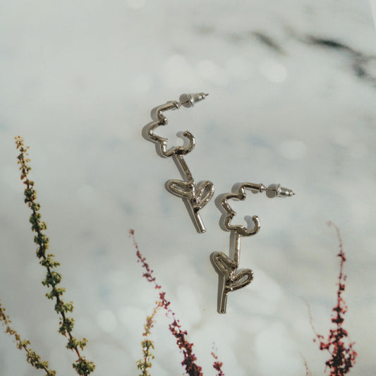 Tube Flower Pierce/Earrings